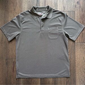 Grand Slam Men’s Charcoal Ribbed Polo Shirt